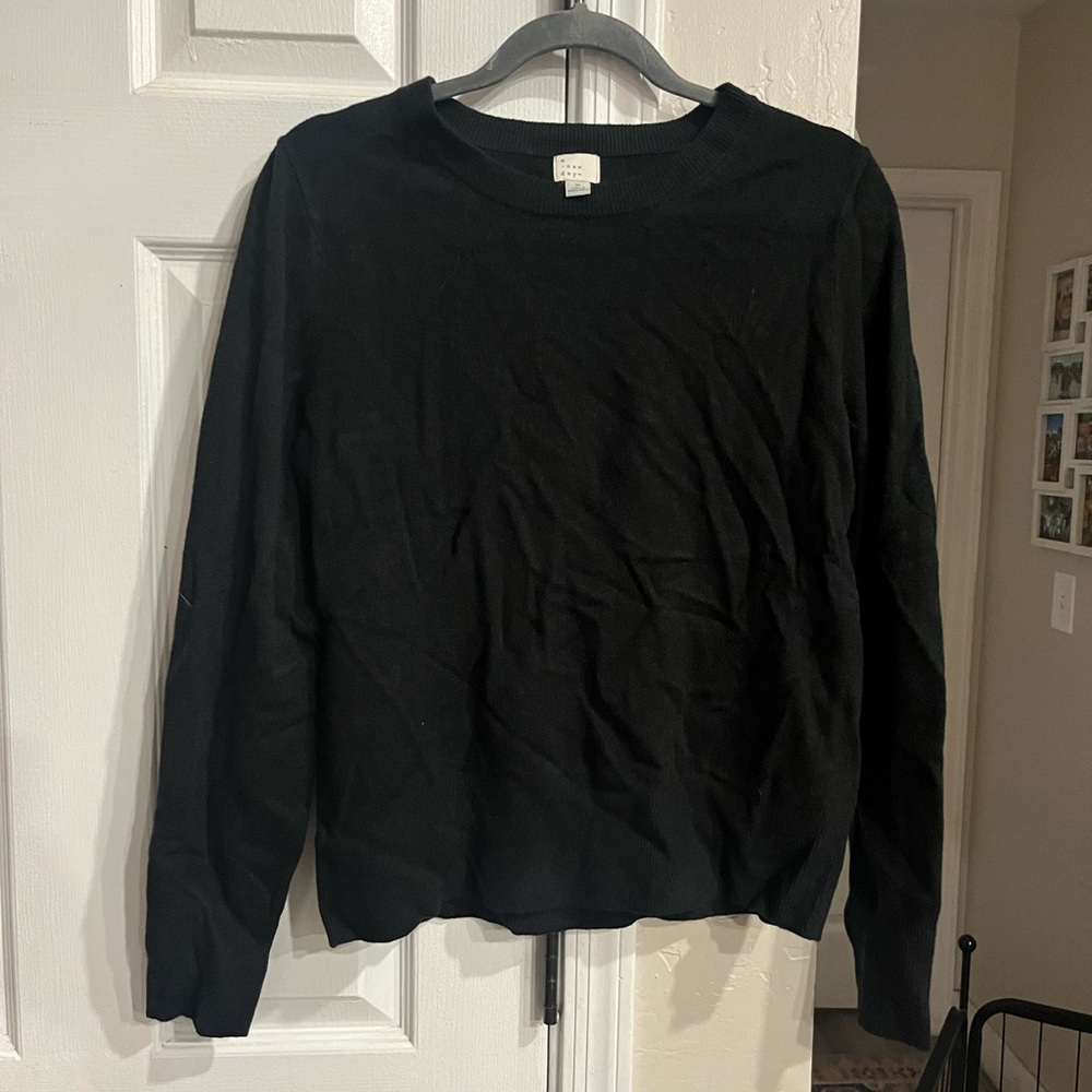 a new day Black Knit Top